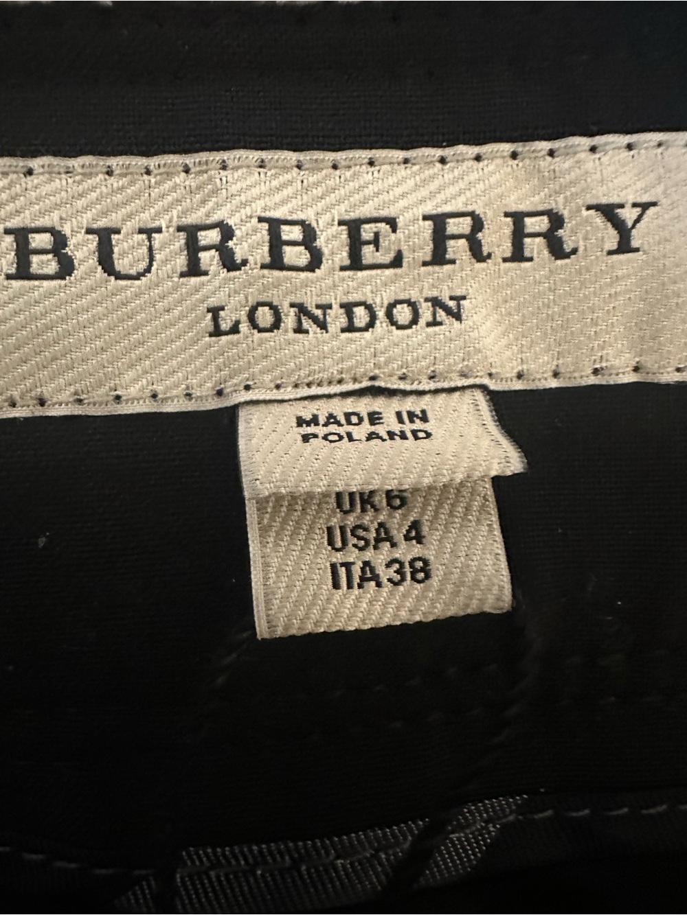 Burberry Black Wool Trousers 4 Lined Flat Front Dress Pant Straight Leg NWT $325 - Picture 6 of 12